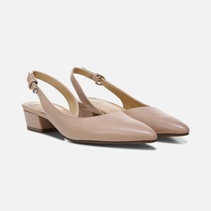 Naturalizer Banks Leather Low Heel Slingbacks - Size 9 Wide Width